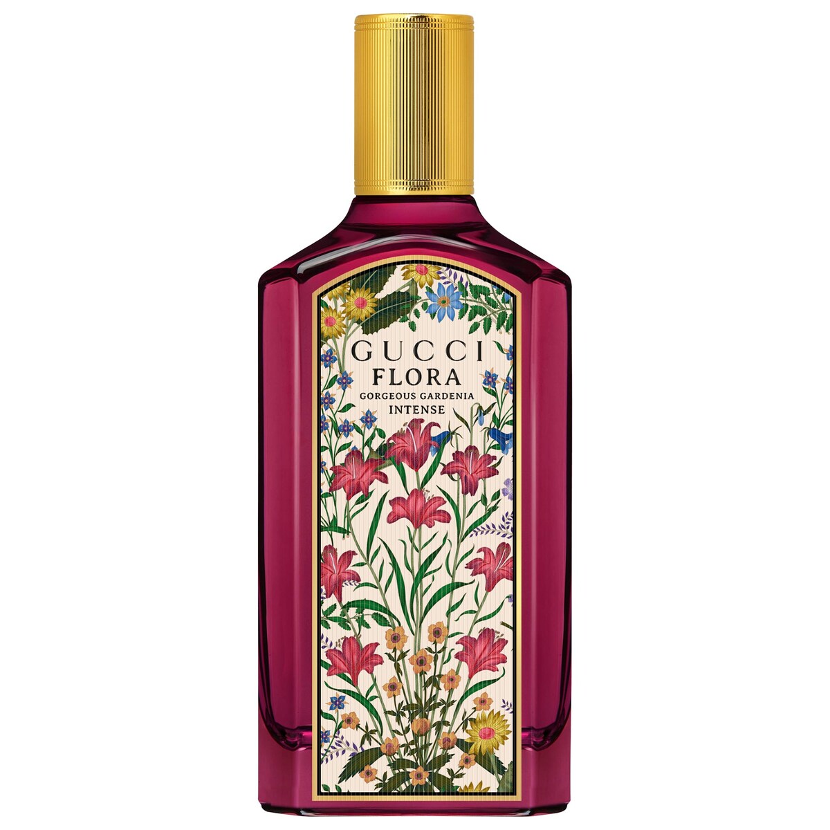 Gucci Flora Gorgeous Gardenia Eau de Parfum Intense with Sandalwood and White Florals 3.3 oz (100 mL) bottle