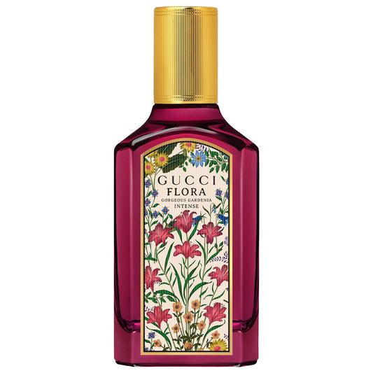Gucci Flora Gorgeous Gardenia Eau de Parfum Intense with Sandalwood and White Florals 1.6 oz (50 mL) bottle