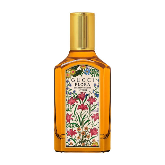 Gucci Flora Gorgeous Orchid Eau de Parfum Intense with Vanilla Orchid & Dark Cocoa 1.6 oz (50 mL) bottle